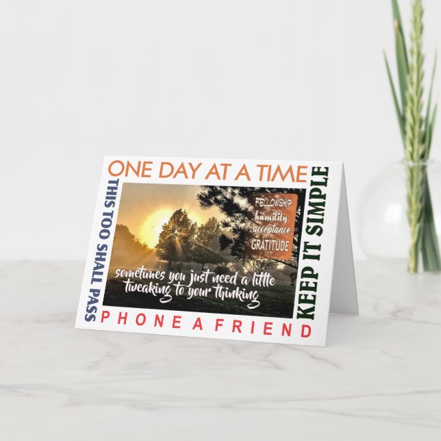 Carte de voeux de récupération en 12 étapes 25 (Devant)