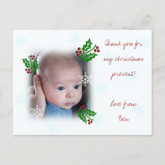 Carte de vœux de remerciement de Noël