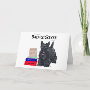 Carte de vœux de rentrée pour Terrier Écossais