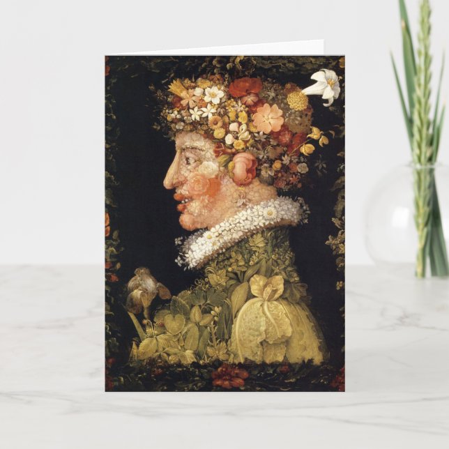 Carte de voeux de ressort d'Arcimboldo (Devant)