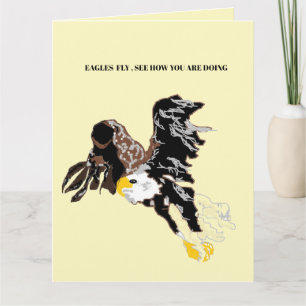 Carte de vœux de rétablissement : Aigle américain