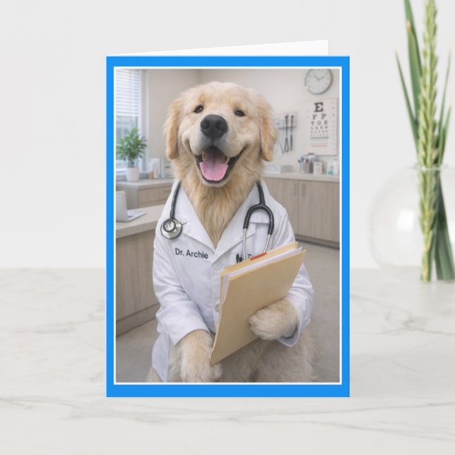 Carte de vœux de rétablissement Dogtor Dog Bones   (Devant)