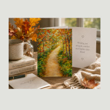 Carte de vœux de rétablissement Feuilles d'automne