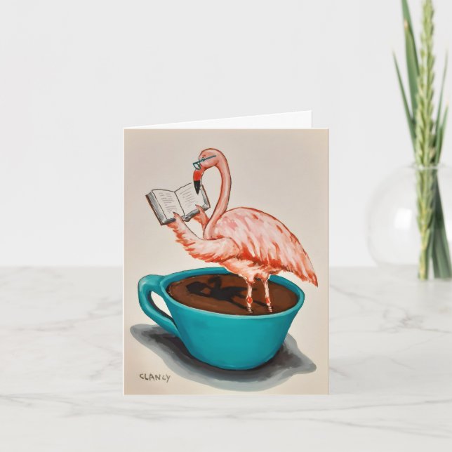 Carte de vœux de rétablissement Flamingo (Devant)
