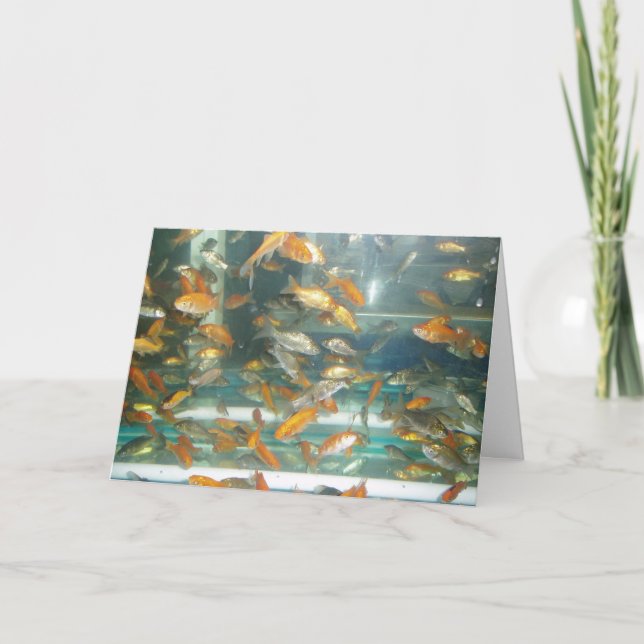 Carte de vœux de rétablissement "Poisson rouge" (Devant)