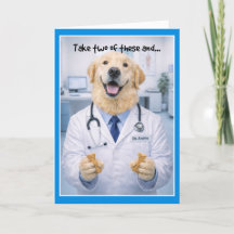 Carte de vœux de rétablissement Take Two Dog Bones