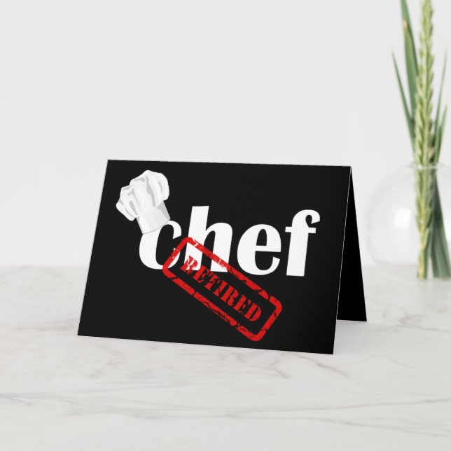 Carte de voeux de retraite du chef (Devant)