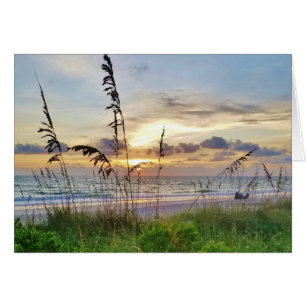Carte de voeux de retraite Sunset Beach