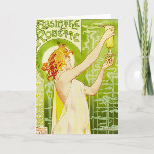 Carte de voeux de Robette d'absinthe d'Alphonse