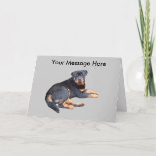 Carte de voeux de rottweiler