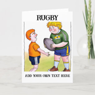Carte de voeux de rugby pour enfants personnalisée