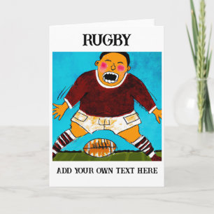 Carte de voeux de rugby pour enfants personnalisée