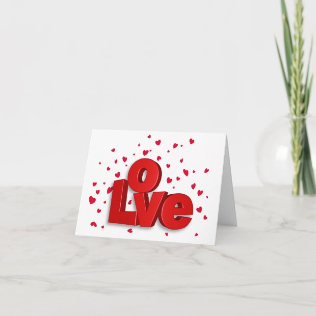 Carte de voeux de Saint-Valentin d'AMOUR (Devant)