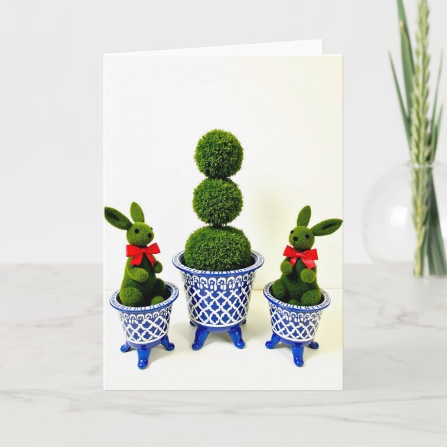 Carte de vœux de saison Topiary Friends (Devant)