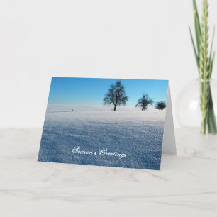 Carte de vœux de scène hivernale
