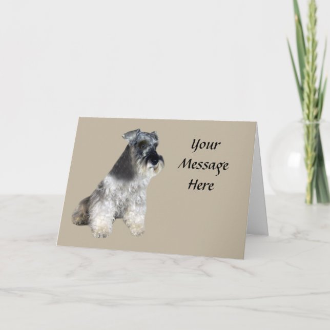 Carte de voeux de Schnauzer miniature (Devant)