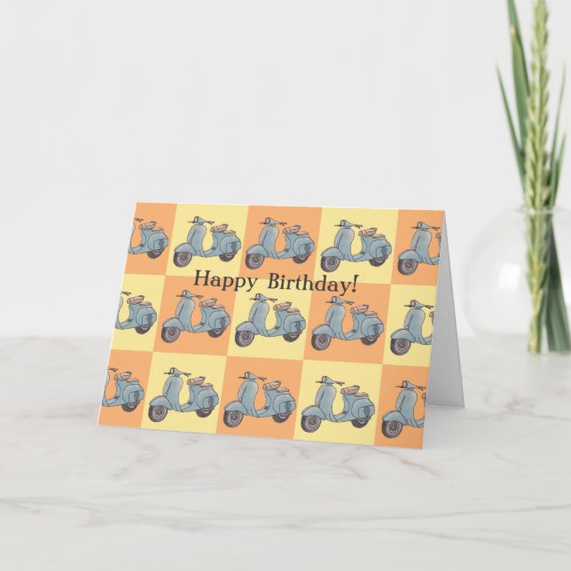 Carte de voeux de scooters (Devant)