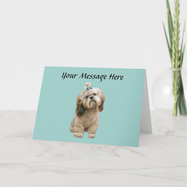 Carte de voeux de Shih Tzu (Devant)