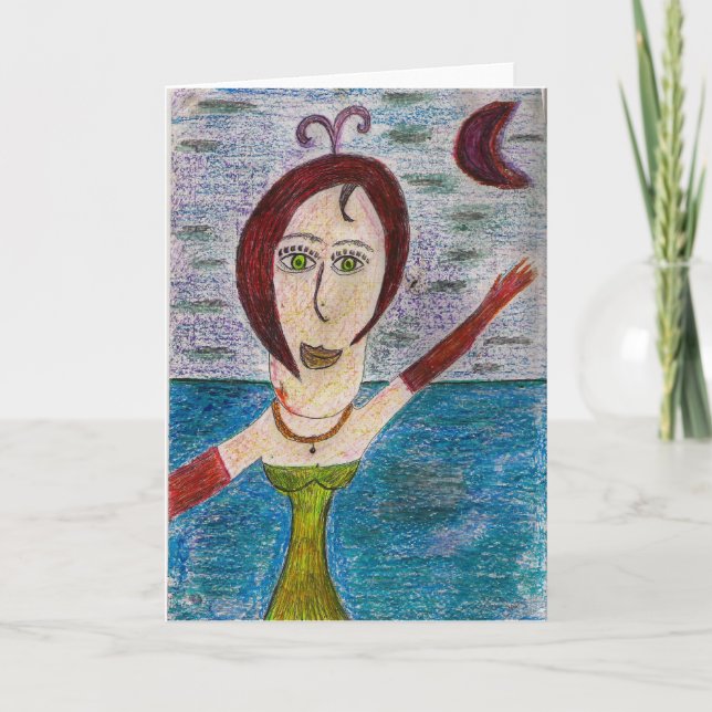 Carte de voeux de Showgirl (vide à l'intérieur) (Devant)