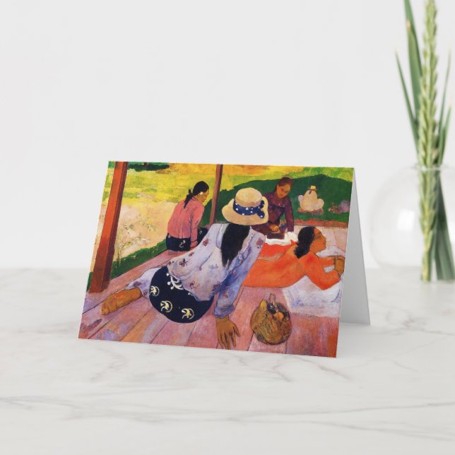 Carte de voeux de sièste de Gauguin (Devant)