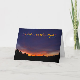 Carte de voeux de solstice de lever de soleil