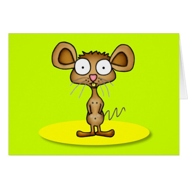Carte de voeux de souris de poche (Devant horizontal)