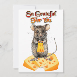 Carte de voeux de souris si gracieux pour vous