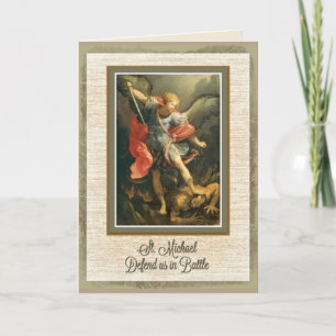 Carte de voeux de St Michael w/prayer