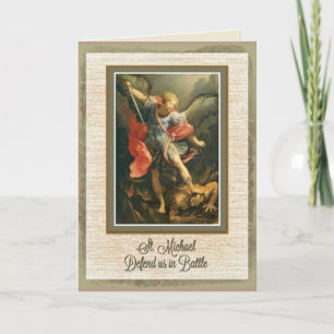 Carte de voeux de St Michael w/prayer