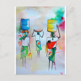 Carte de voeux de style africain