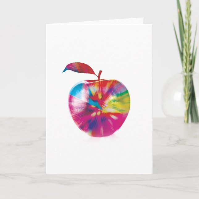 Carte de voeux de style bohème abstraite - Apple (Devant)