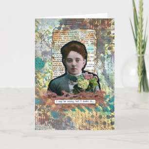 Carte de voeux de style Vintage mixte