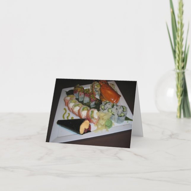Carte de voeux de "sushi" (Devant)
