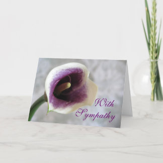 Carte de voeux de sympathie de zantedeschia