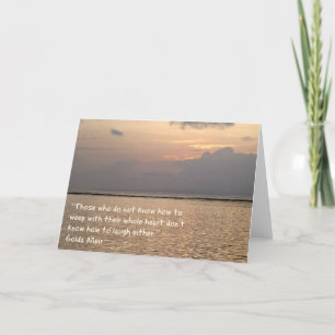 Carte de voeux de sympathie Golda Meir Texte