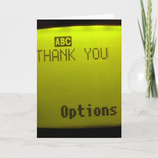 Carte de voeux de téléphone portable de Merci (Devant)