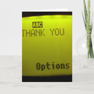 Carte de voeux de téléphone portable de Merci