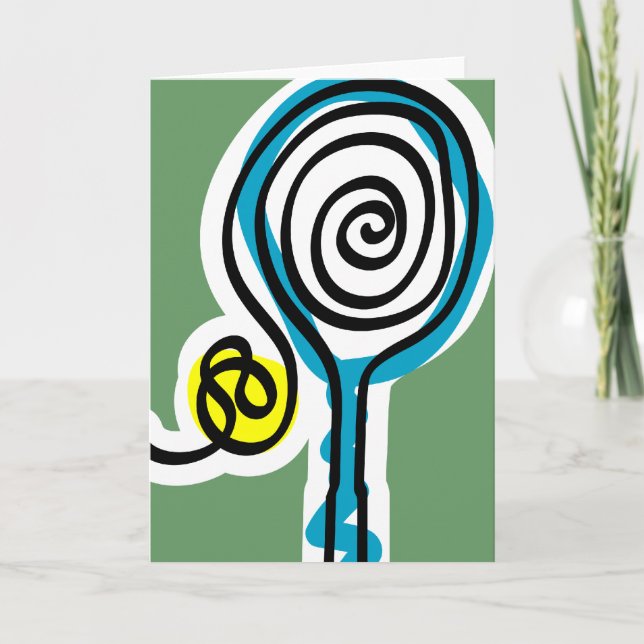 Carte de voeux de tennis (Devant)