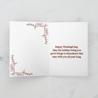 Carte de vœux de Thanksgiving