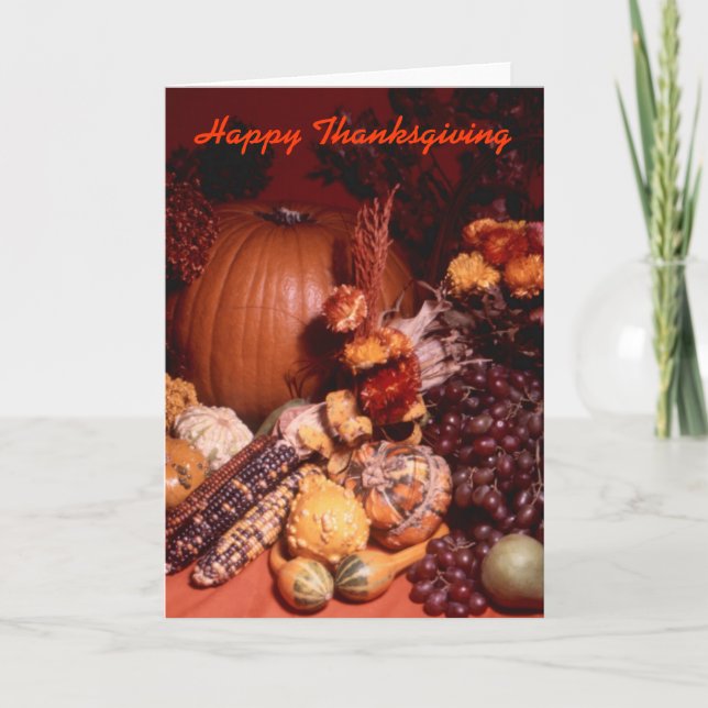 Carte de voeux de thanksgiving (Devant)