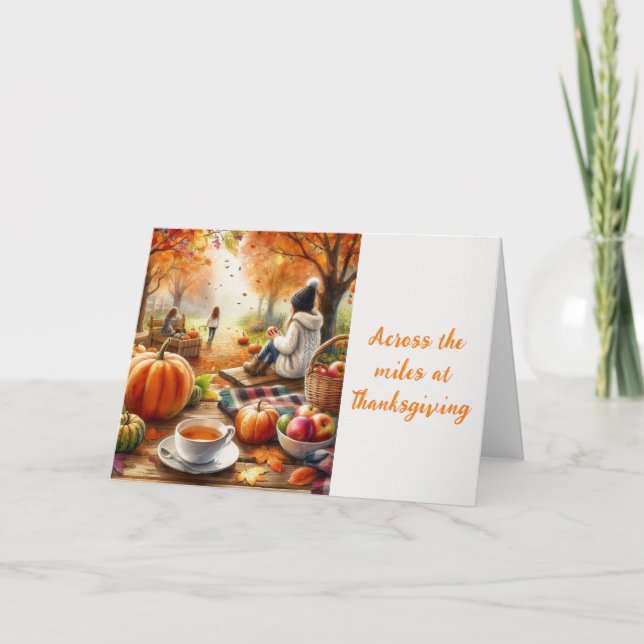 Carte de vœux de Thanksgiving Across the Miles (Devant)