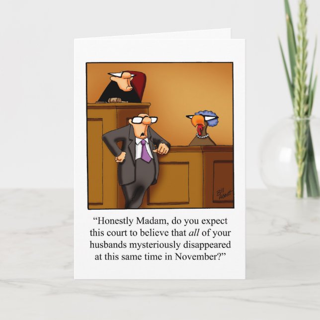 Carte de voeux de Thanksgiving amusante "Spectickl (Devant)