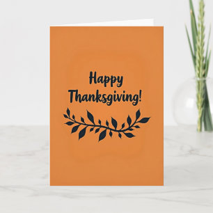 Carte de vœux de Thanksgiving automnal