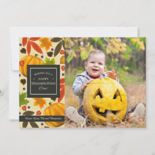 Carte de Vœux de Thanksgiving (Brun Clair)