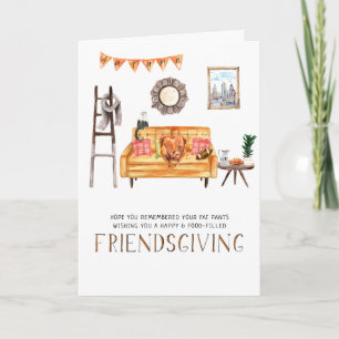 Carte de vœux de Thanksgiving Cute Friendsgiving