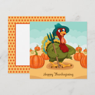 Carte de vœux de Thanksgiving d'automne dinde