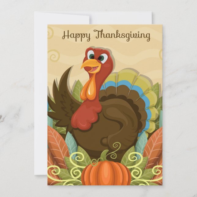 Carte de vœux de Thanksgiving joyeux (Devant)