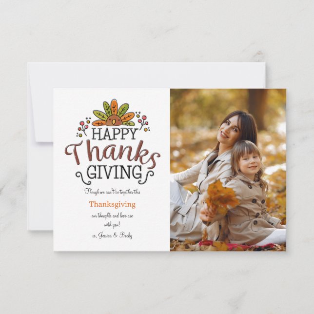 Carte de vœux de Thanksgiving joyeux (Devant)