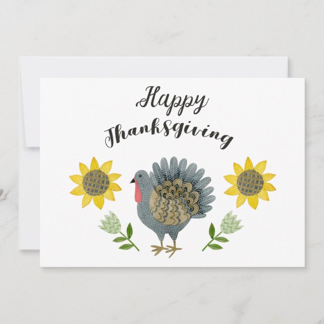 Carte de vœux de Thanksgiving joyeux (Devant)