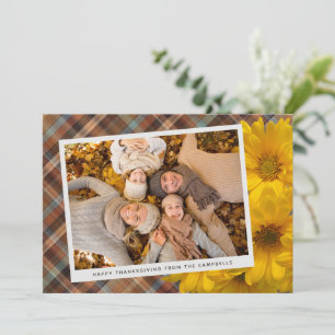 Carte de voeux de Thanksgiving personnalisée sur f